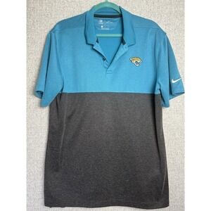 Nike DriFit Polo Shirt On Field Apparel Jacksonville Jaguars NFL Blue LARGE